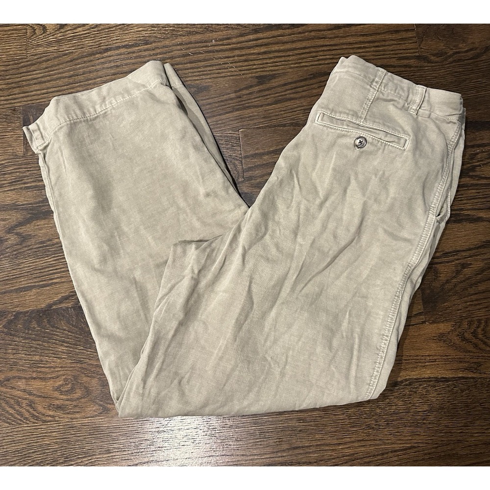 Free People Sage Green Wide-Leg Cotton Pants Women's 8
